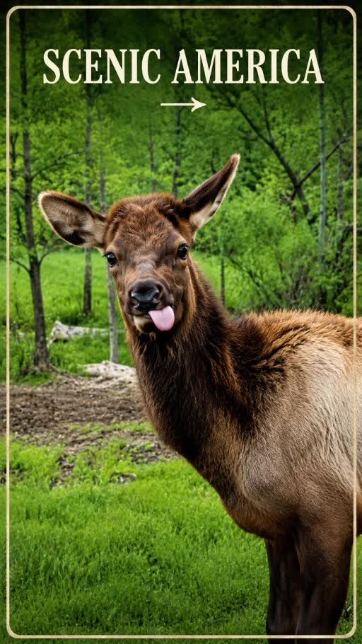 Wild Elk Encounter: A Reaction Worth Watching postcard preview